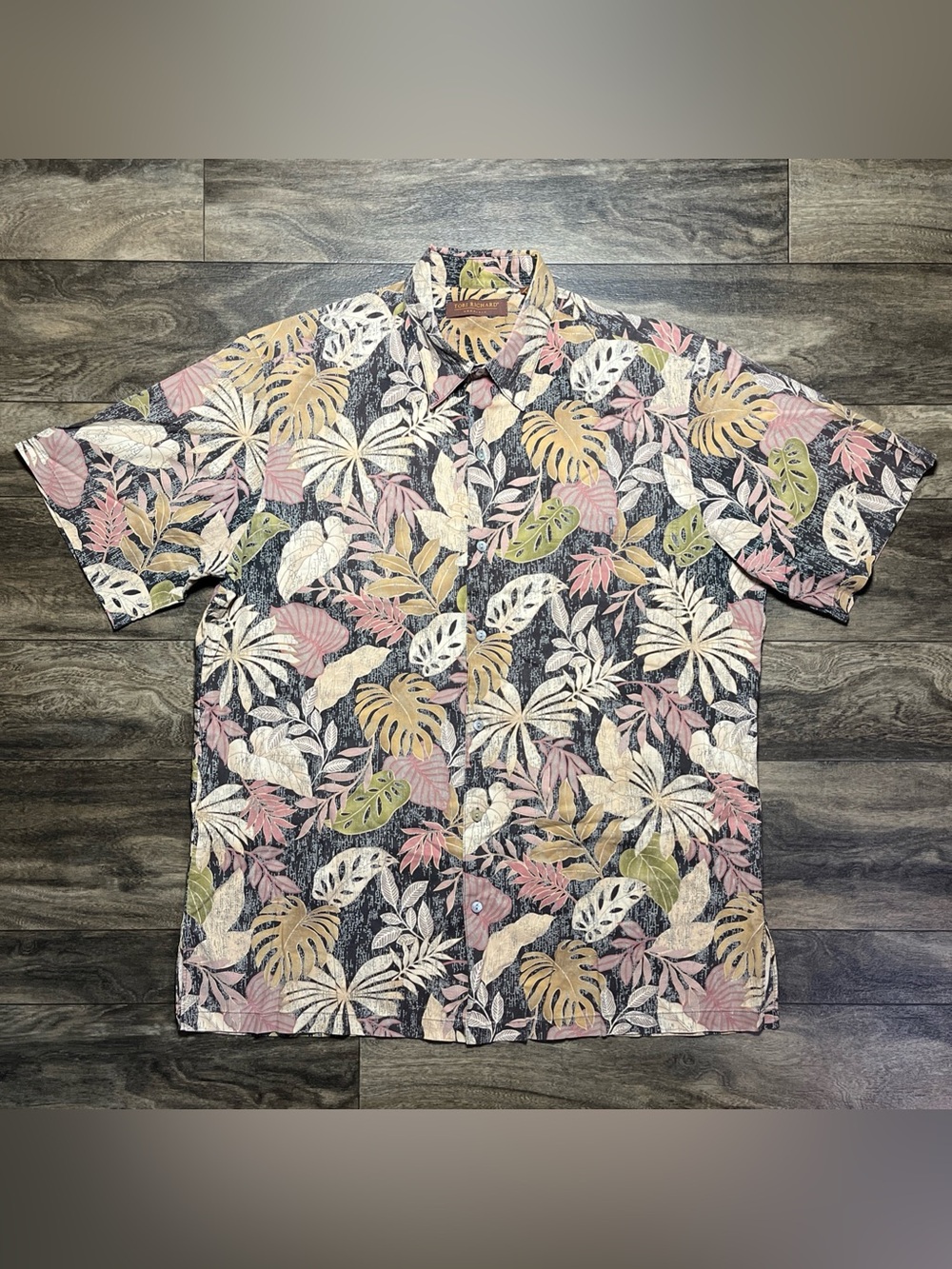 Tori Richard Hawaiian Shirt Men’s LT Floral Tropical Camp Cotton Lawn USA EUC